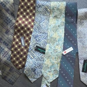Vintage Men's Tie Bundle of 6 ,Some Silk , Some New with Tags